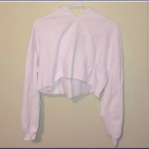 🌻SWS cropped white hoodie